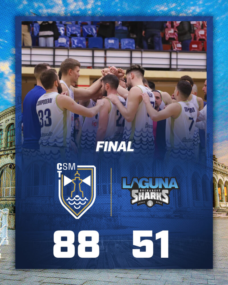 A doua victorie în trei meciuri! CSM Constanța 88-51 Laguna Sharks!