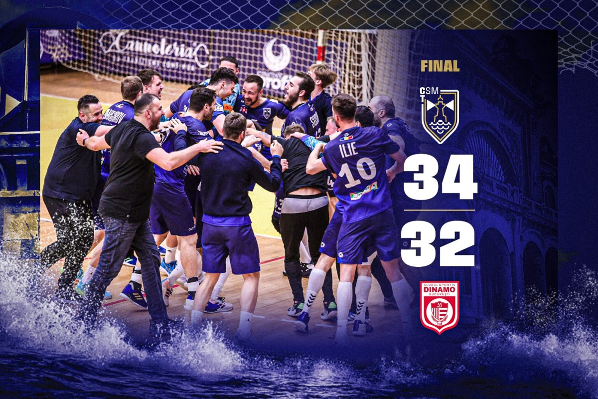 CSM Constanța – Dinamo București 34-32! Handbaliștii noștri merg în Final 4 Cupa României Râureni!