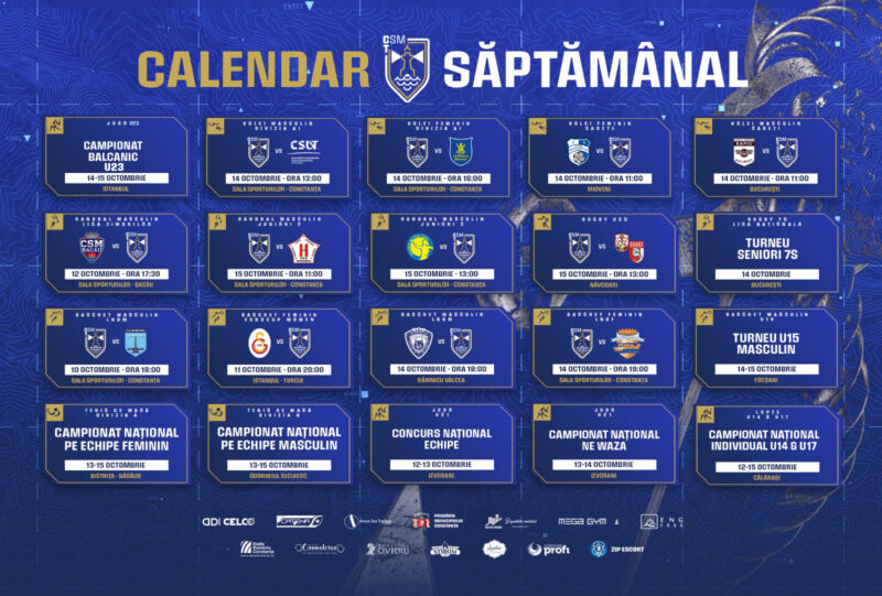 Calendar Octombrie 2023 Săptămâna 2