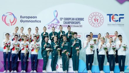 Medalii pentru sportivii de la CSM Constanța la Europenele de gimnastică aerobică!