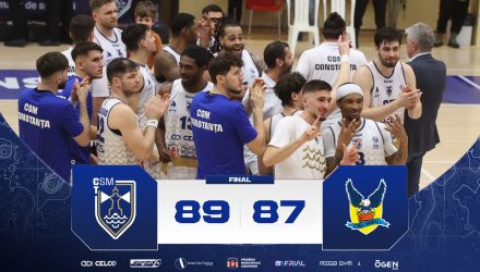 Baschetbaliștii încheie anul cu o victorie! CSM Constanța – CSU Sibiu 89-87, la Sala Sporturilor