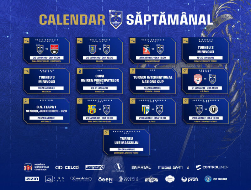 Calendar CSM Constanța / Ianuarie 2024 / Săptămâna 3