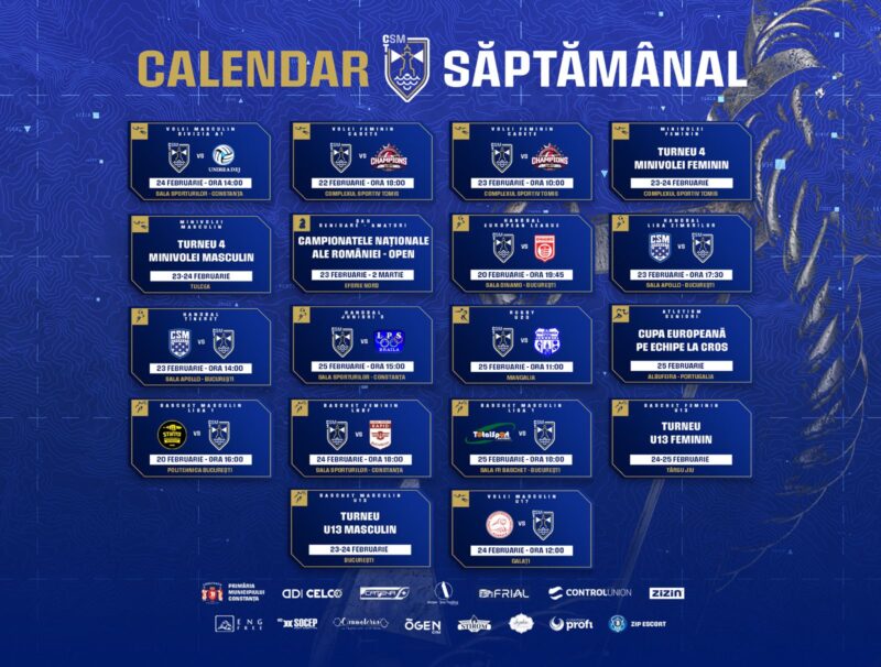 Calendar CSM Constanța / Februarie 2024 / Săptămâna 4