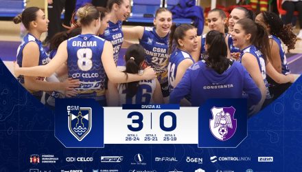 Voleibalistele câștigă ultimul meci din sezonul regulat jucat în Sala Sporturilor