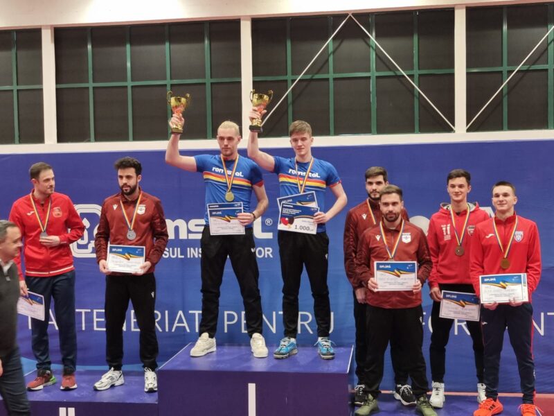 Medalii de aur și de bronz la Campionatul Național de tenis de masă seniori