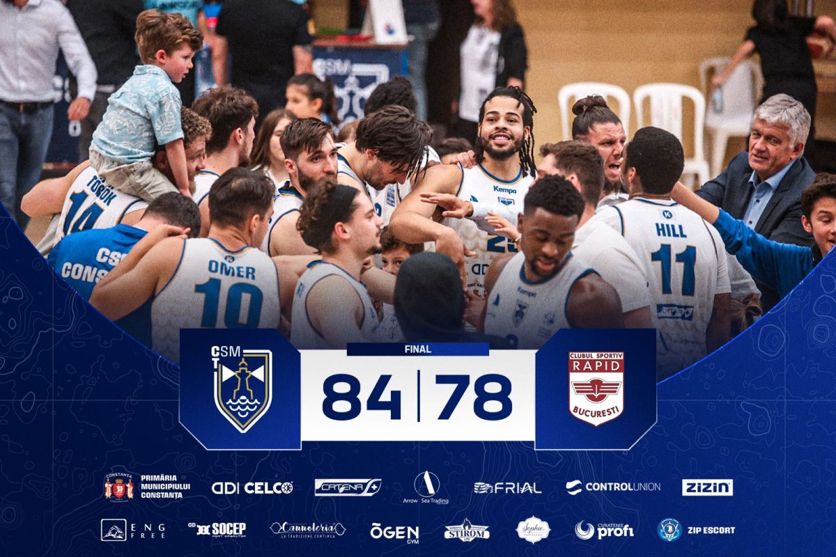 Punct final în Liga Națională de Baschet Masculin! CSM Constanța câștigă seria cu Rapid și încheie sezonul pe locul 5