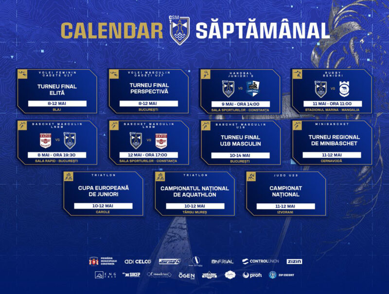 Calendar CSM Constanța / Mai 2024 / Săptămâna 2