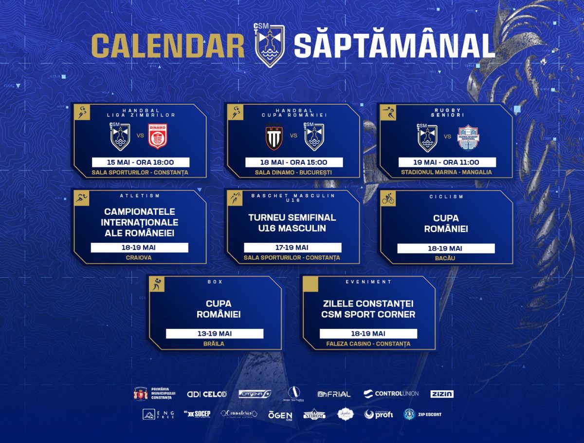 Calendar CSM Constanța / Mai 2024 / Săptămâna 3