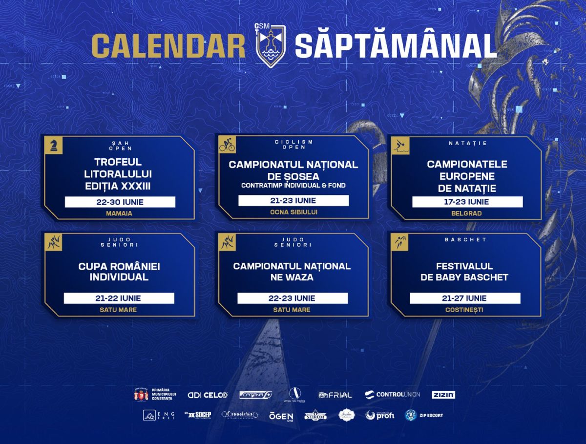 Calendar CSM Constanța / Iunie 2024 / Săptămâna 3