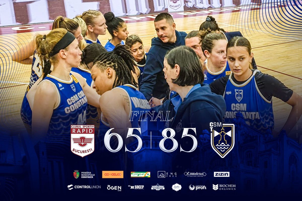 A treia victorie în Liga Națională pentru campioanele României! CSM Constanța câștigă meciul cu Rapid