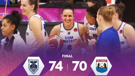 A treia victorie în EuroCup Women! CSM Constanța câștigă meciul cu Peli-Karhut, scor 74-70!