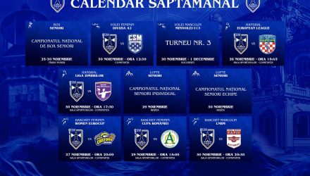 Calendar CSM Constanța / Noiembrie 2024 / Săptămâna 4