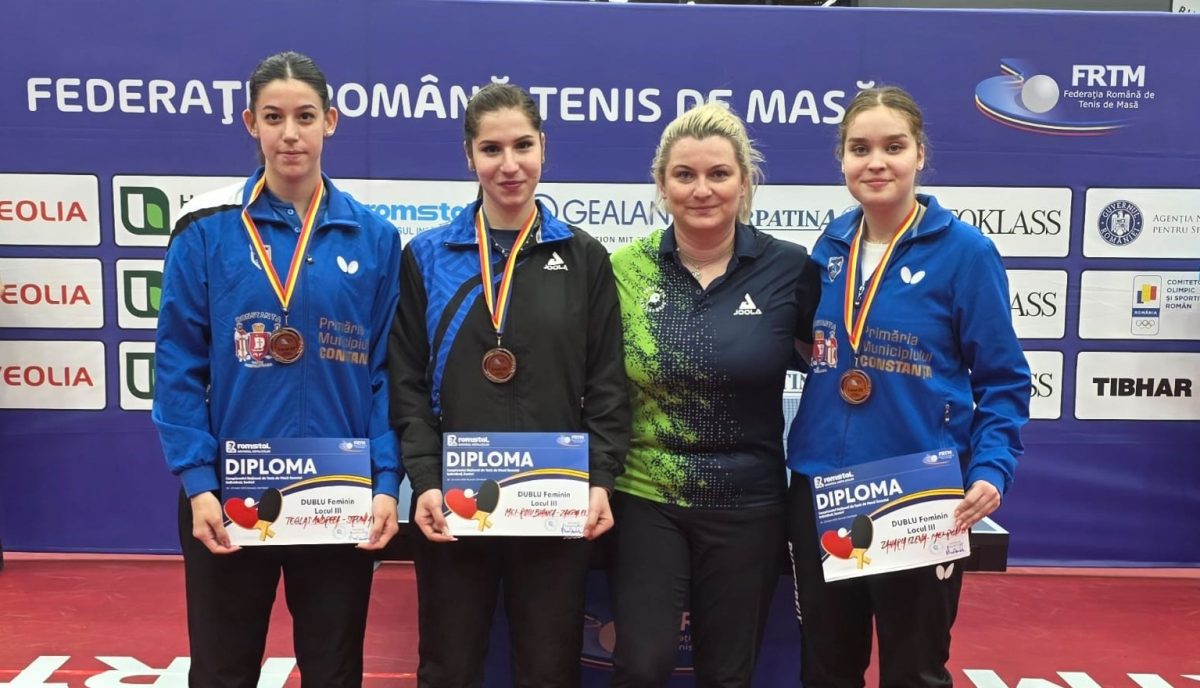 Bianca Mei-Roșu, Elena Zaharia și Andrea Teglas, medaliate la Campionatele Naționale de tenis de masă
