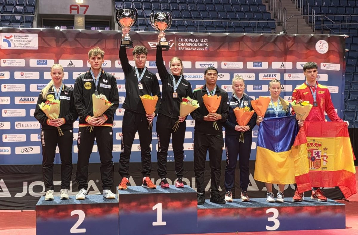 Succes pentru CSM Constanța la Bratislava! Elena Zaharia este campioană europeană la dublu mixt, alături de Darius Movileanu!