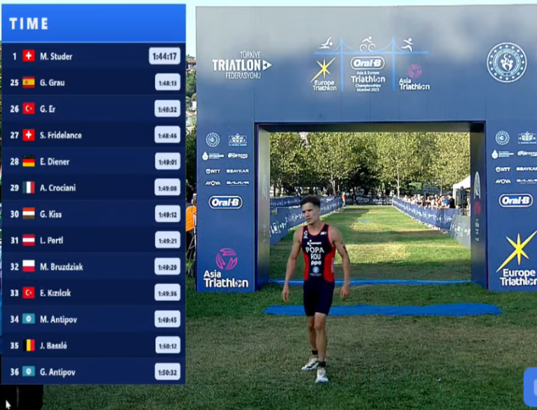 Carol Popa, cursă curajoasă la Campionatul European de Triatlon Elite pe distanță olimpică de la Istanbul