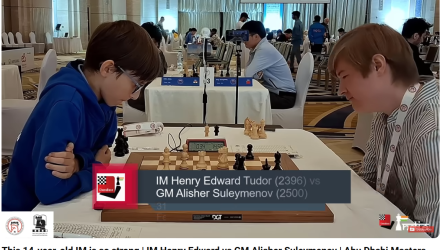 Henry Tudor a încheiat pe locul 3 proba de Blitz U16 la puternicul Festival Internațional de Șah de la Abu Dhabi
