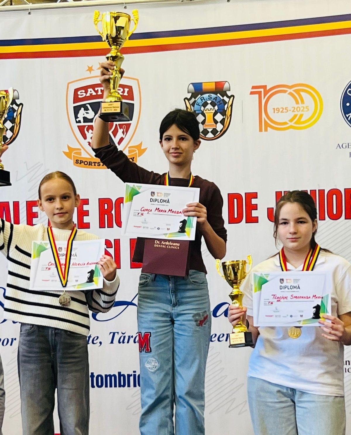 Maria Magdalena Curcă, noua campioană națională la șah blitz, categoria fete 12 ani