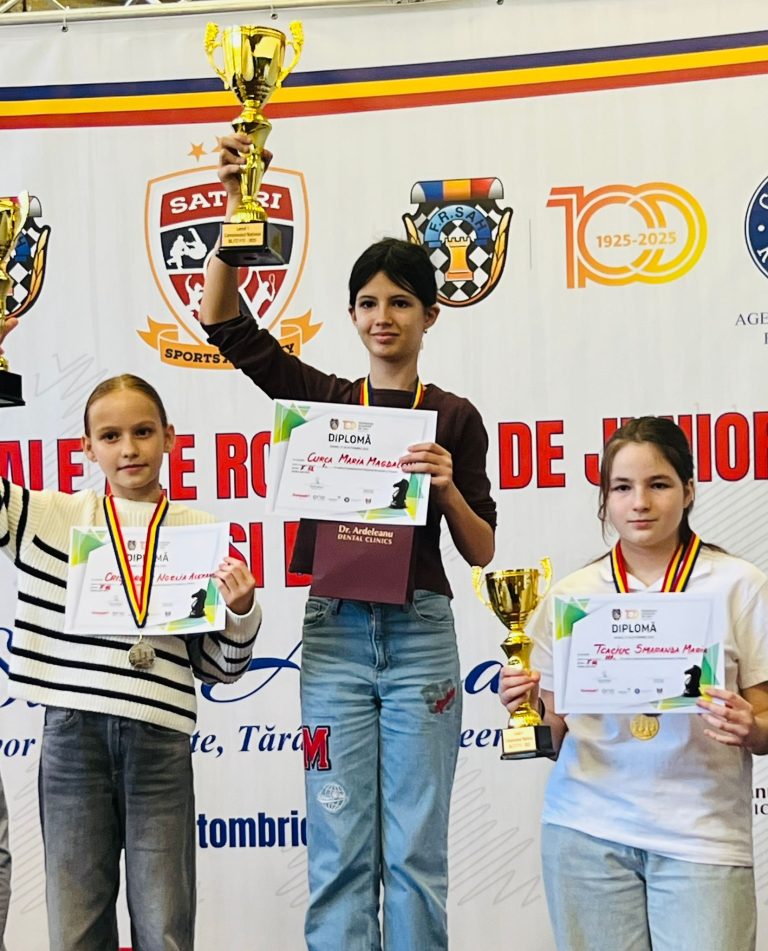 Maria Magdalena Curcă, noua campioană națională la șah blitz, categoria fete 12 ani