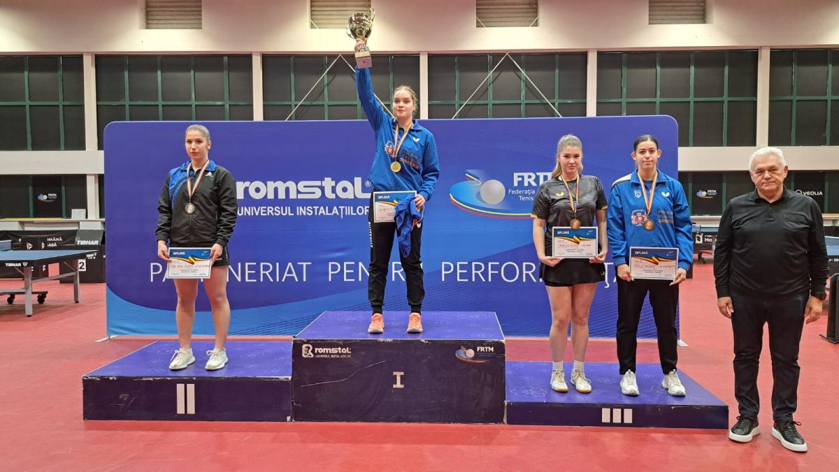 Elena Zaharia, medalie de aur și la simplu, la Campionatul Național de Tineret U21