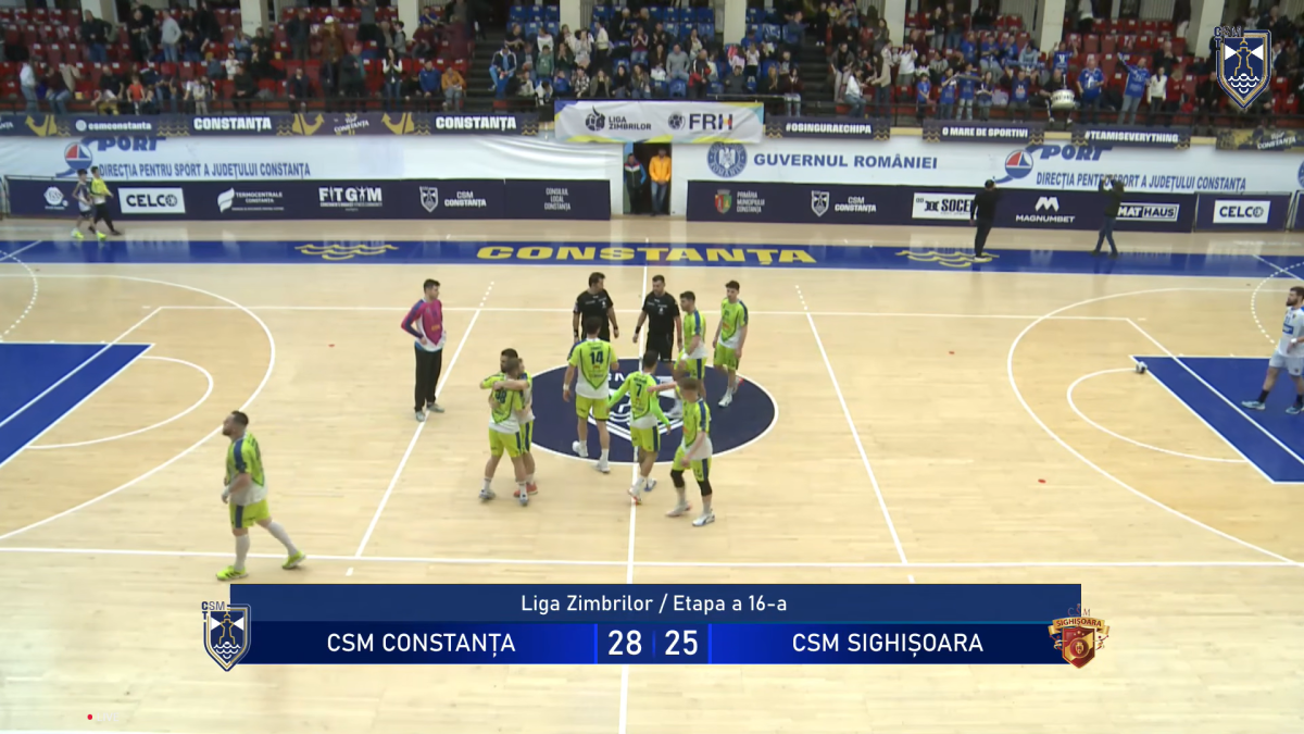 Victorie pentru handbaliștii noștri în Liga Zimbrilor! CSM Constanța – CSM Sighișoara 28-25