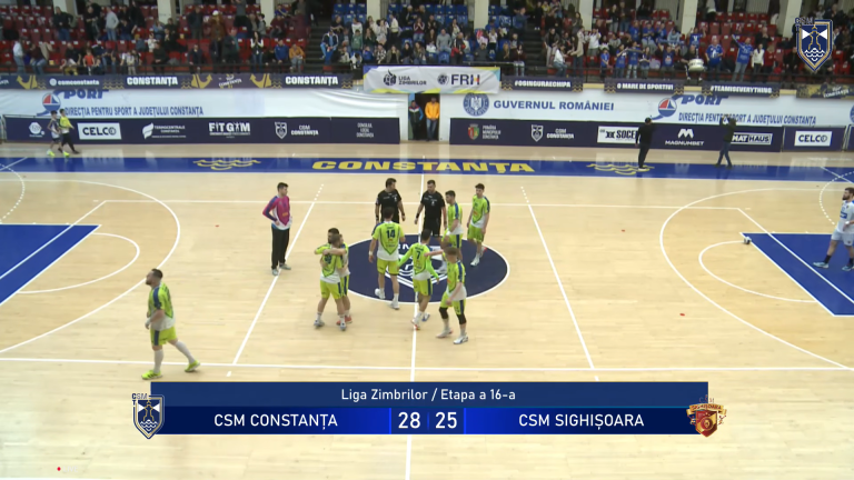 Victorie pentru handbaliștii noștri în Liga Zimbrilor! CSM Constanța – CSM Sighișoara 28-25