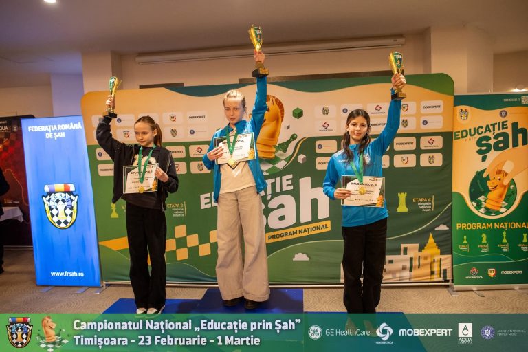 Medalii de aur și bronz pentru șahistele noastre la Campionatul Național U13!