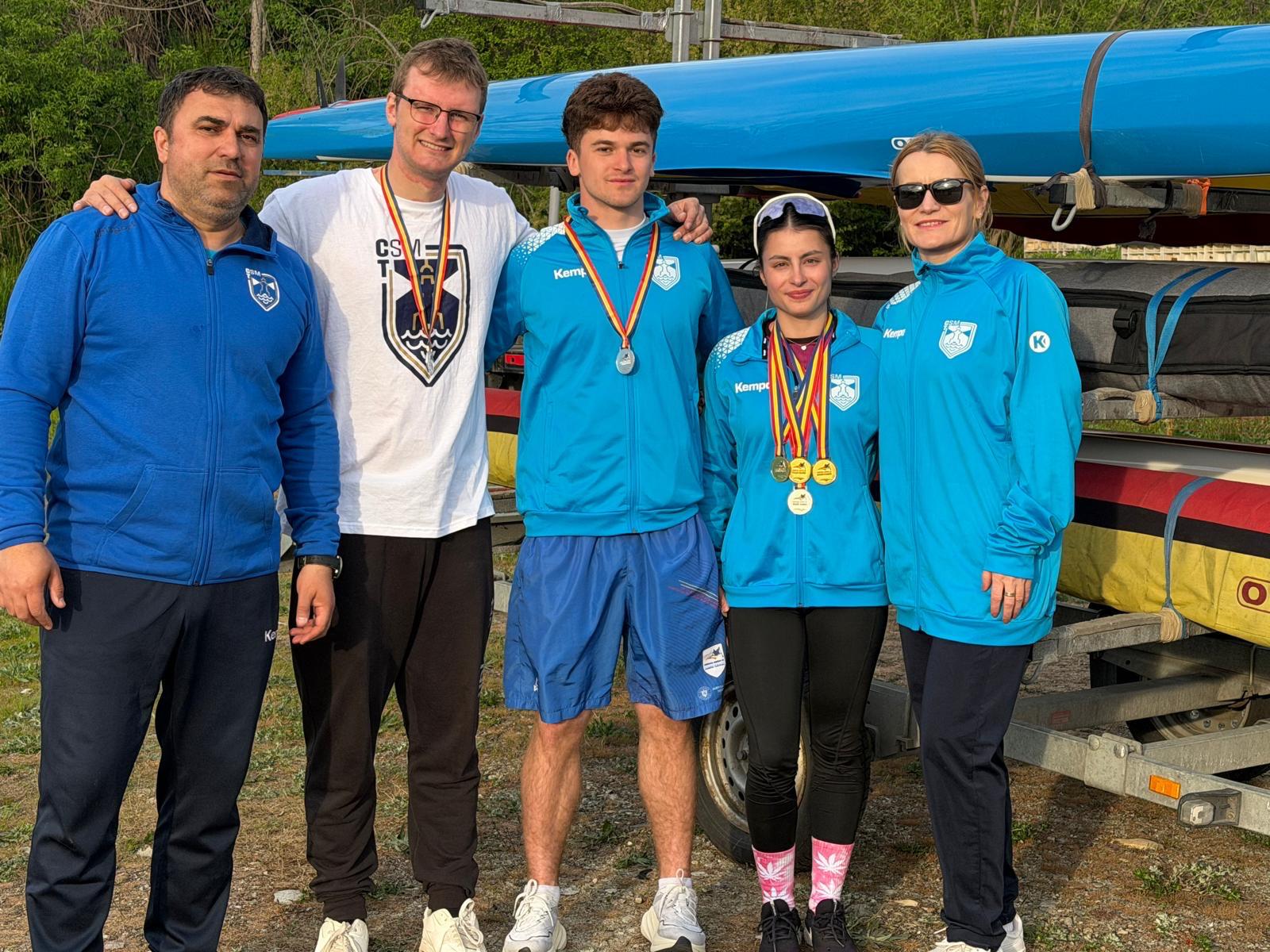 Aur și argint pentru sportivii de la kaiac-canoe la Cupa României și Campionatul Național de Fond