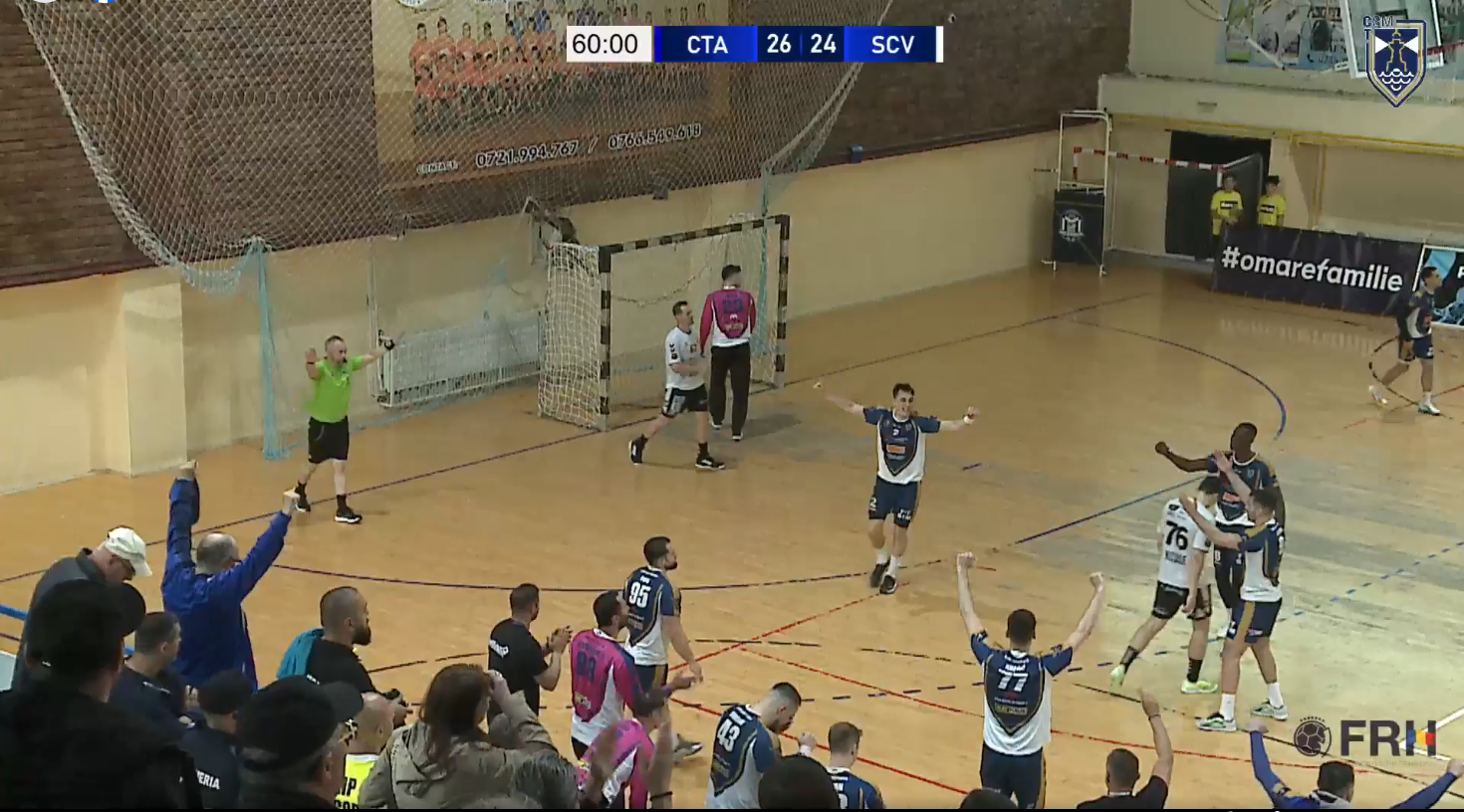 CSM Constanța s-a impus în ultima etapă din Liga Zimbrilor: 26-24 cu CSU din Suceava!