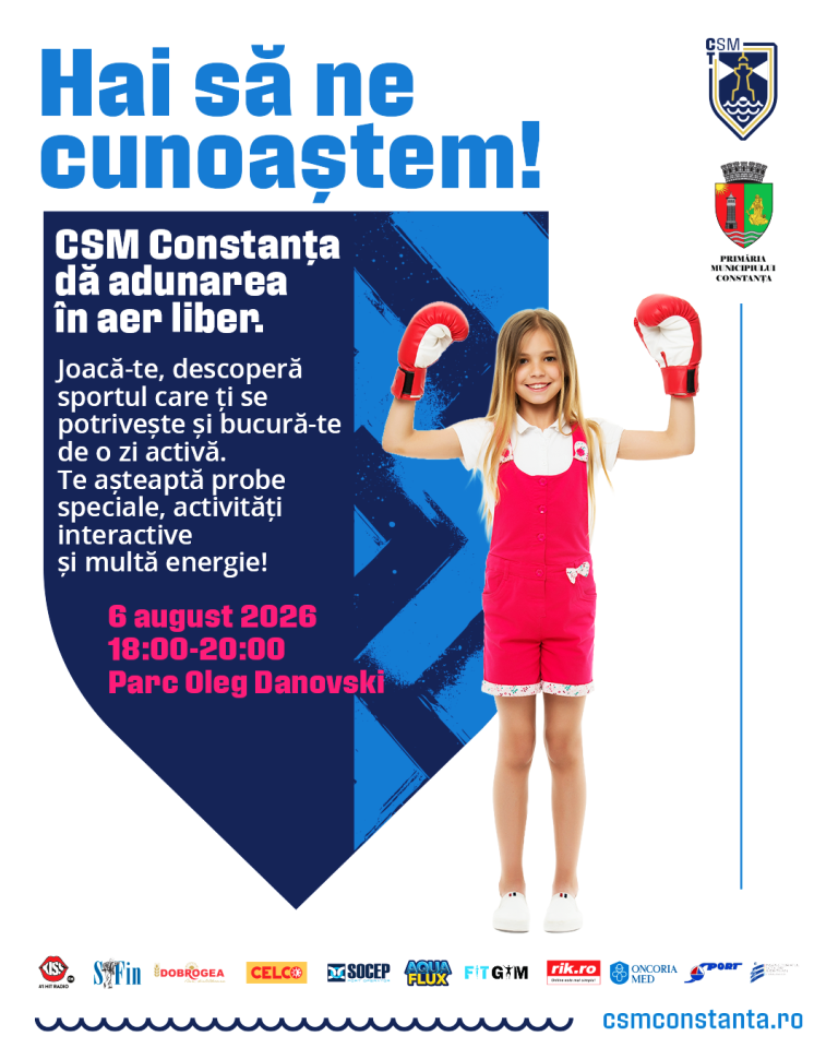  Mișcare, voie bună și experiențe sportive alături de CSM Constanța! 