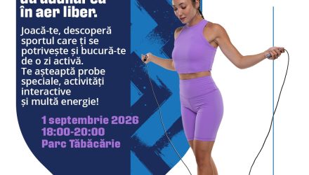 Pe 1 septembrie, ne întâlnim în Parcul Tăbăcăriei pentru o seară plină de sport, energie și voie bună!
