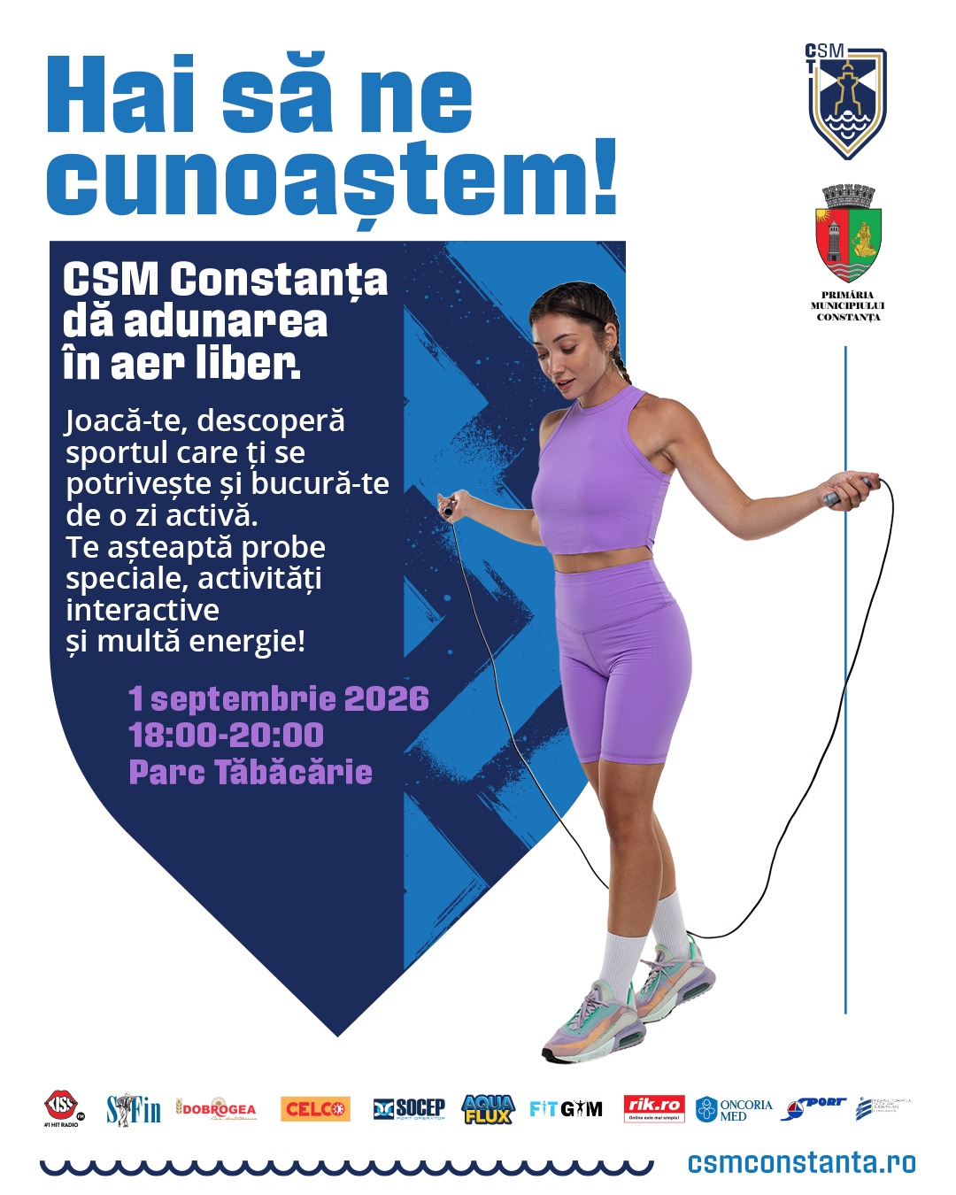Pe 1 septembrie, ne întâlnim în Parcul Tăbăcăriei pentru o seară plină de sport, energie și voie bună!