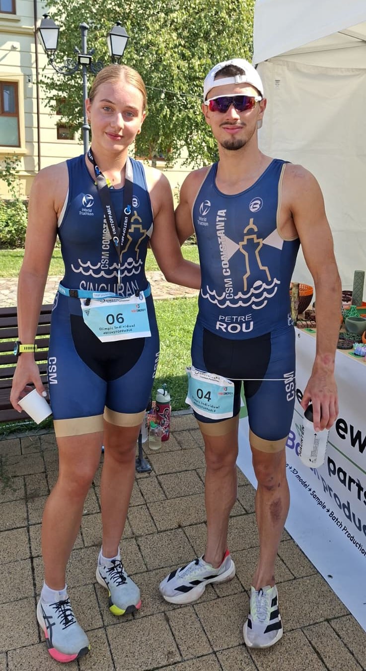 Amalia Singuran și Raul Petre sunt campioni naționali pe distanța olimpică la categoria U23!