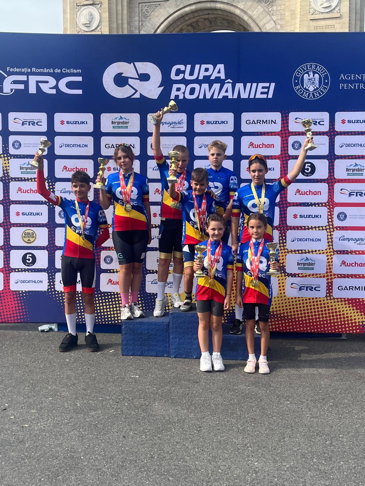 Medalii de aur, argint și bronz pentru cicliștii noștri la Cupa României de Șosea și MTB Copii