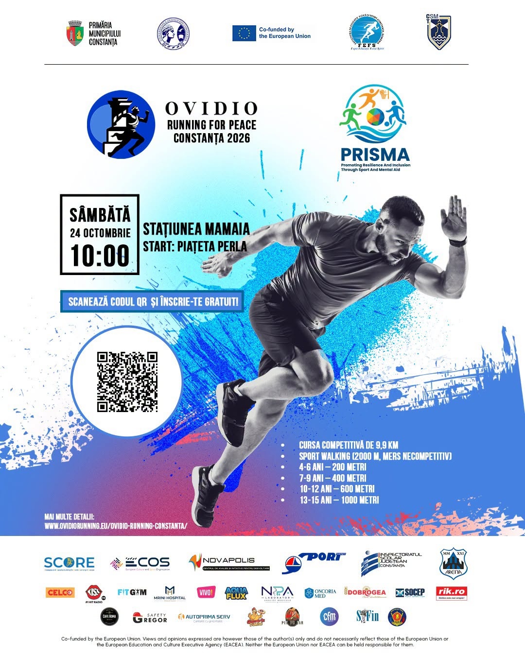 OVIDIO – Running for Peace Constanța 2026: sâmbătă, 24 octombrie, în Mamaia